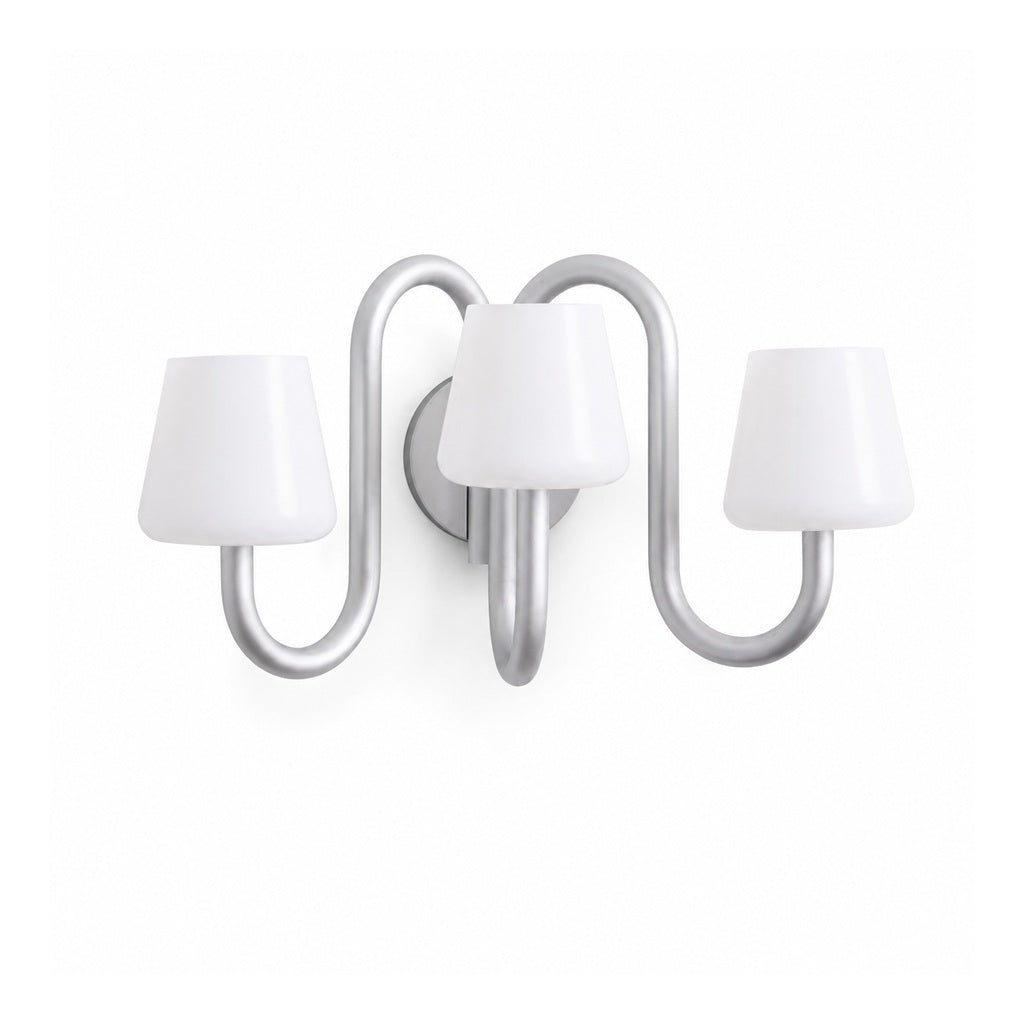 Apollo Gray Aluminum and Opal Glass Wall Sconce
