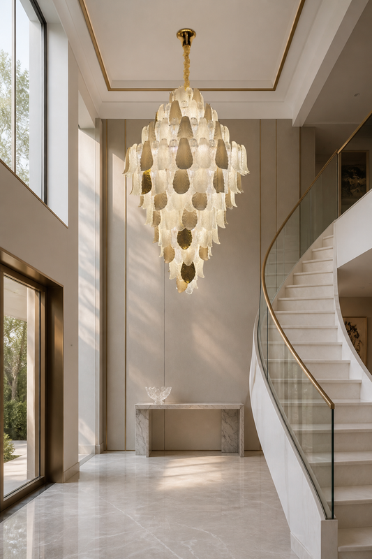 Velipetal Ceramic and Glass Grand Chandelier