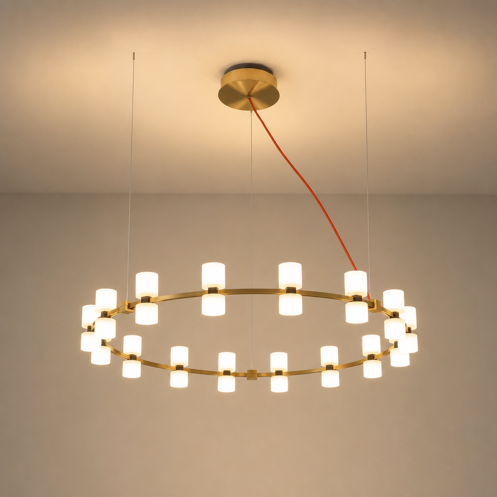 
Royal Brushed Copper Ring LED Chandelier