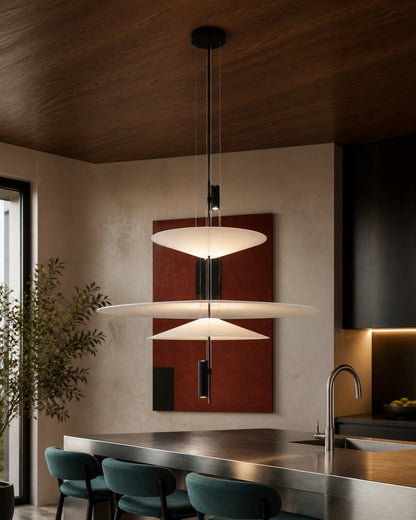 Layered Acrylic Disc LED Pendant Light