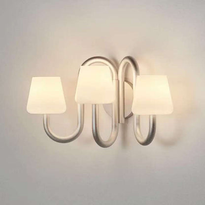 Apollo Gray Aluminum and Opal Glass Wall Sconce