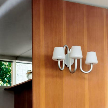 Apollo Gray Aluminum and Opal Glass Wall Sconce