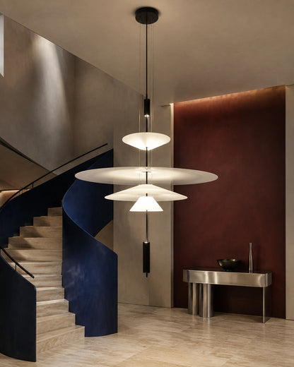 Layered Acrylic Disc LED Pendant Light