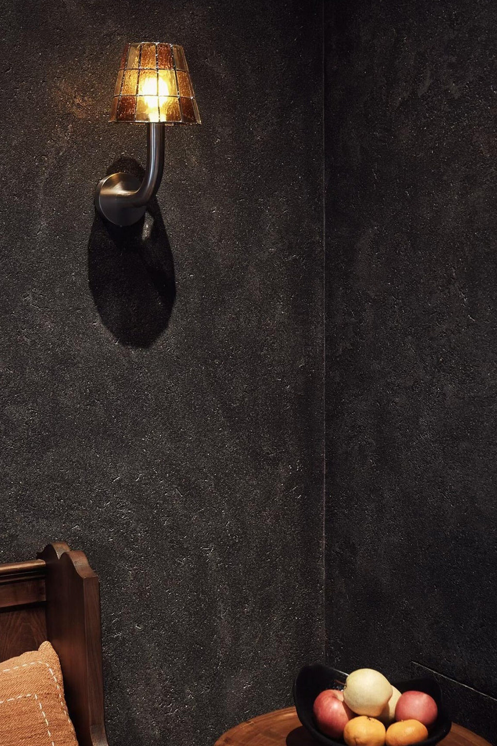 
Mosaic Glow Textured Glass Long-Arm Wall Sconce