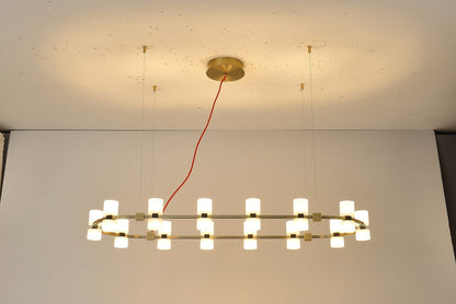 Royal Brushed Copper Oval LED Chandelier