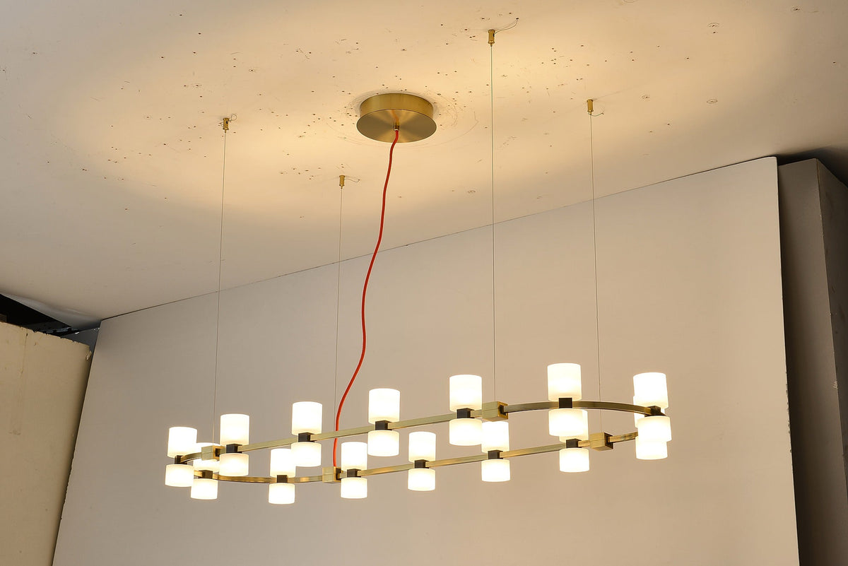 
Royal Brushed Copper Oval LED Chandelier