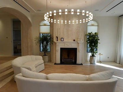 Royal Brushed Copper Ring LED Chandelier
