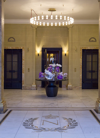 Royal Brushed Copper Ring LED Chandelier