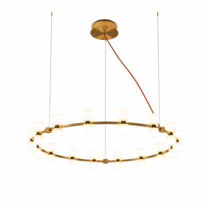 Royal Brushed Copper Ring LED Chandelier