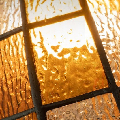Mosaic Glow Textured Glass Long-Arm Wall Sconce