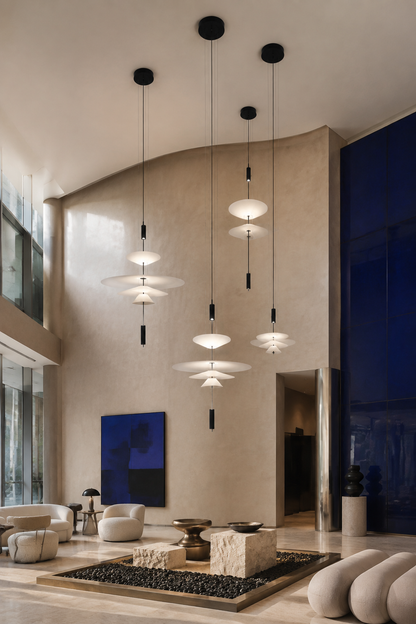 Layered Acrylic Disc LED Pendant Light