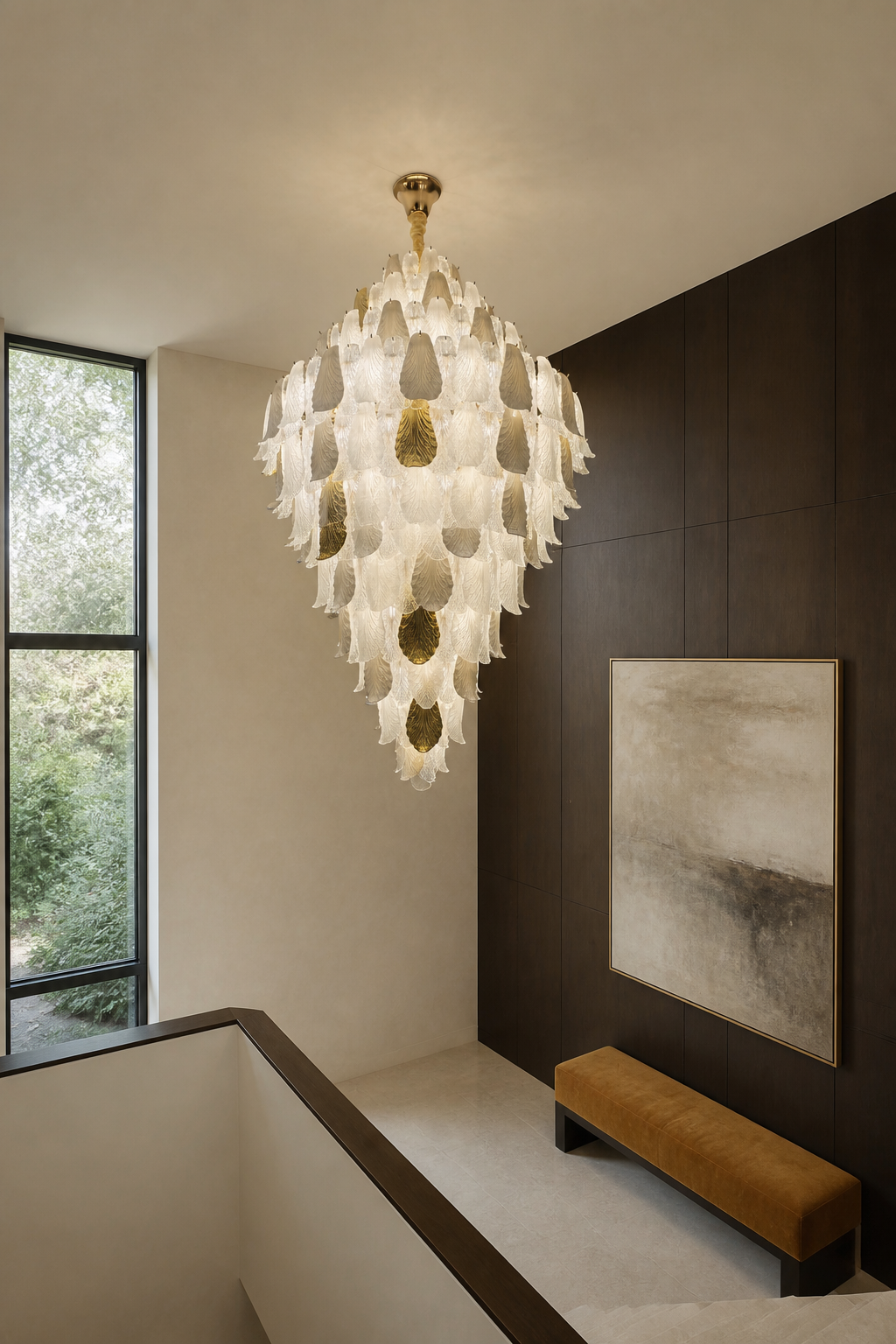 
Velipetal Ceramic and Glass Grand Chandelier