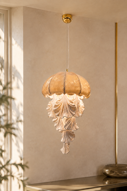 Ondelisse Ivory Jellyfish Pendant Light