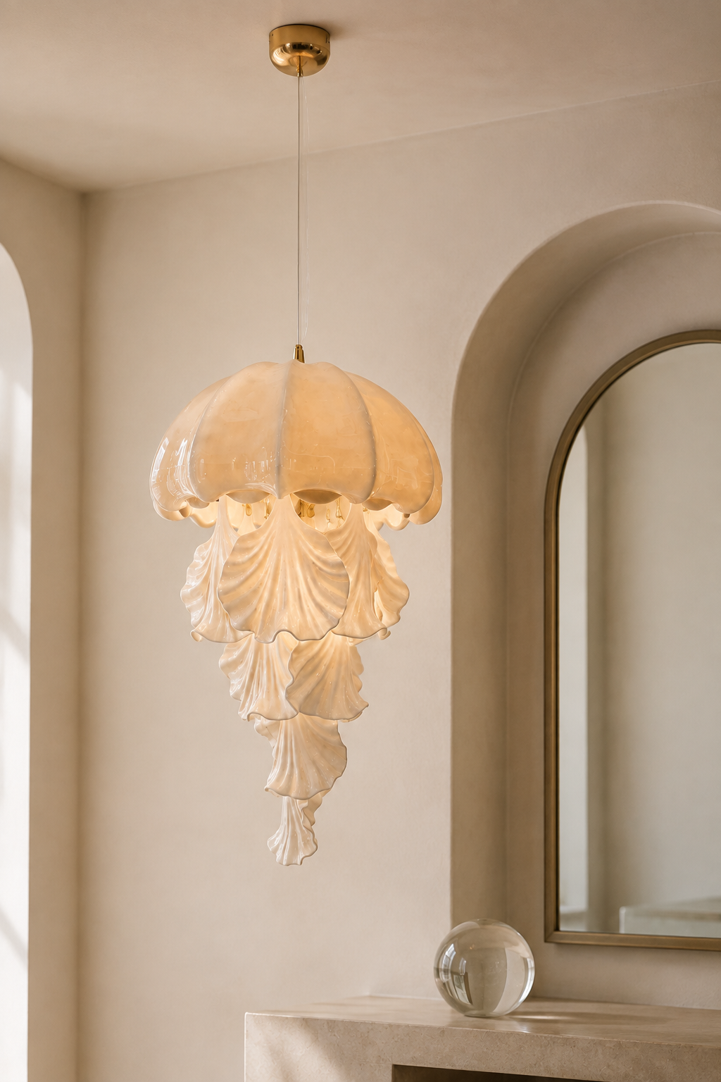 
Ondelisse Ivory Jellyfish Pendant Light