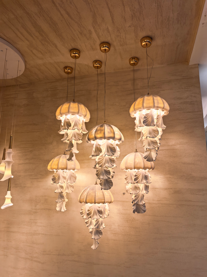 Ondelisse Ivory Jellyfish Pendant Light