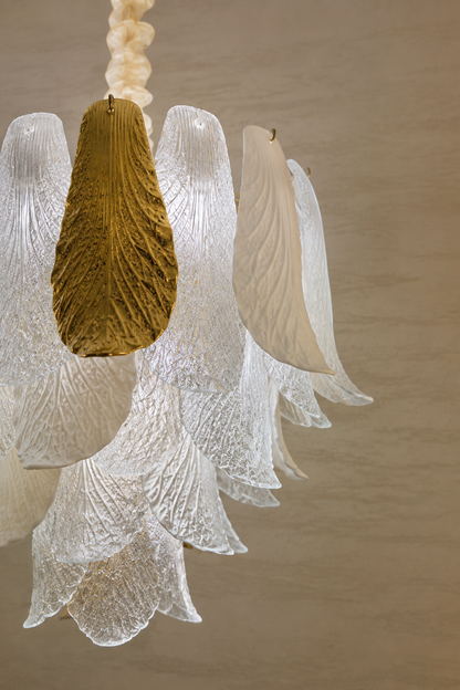 Velipetal Ceramic and Glass Round Chandelier